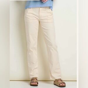 Toad&Co Earthworks Pants - Salt (Cream), size 4